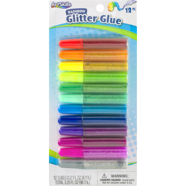 ArtSkills Rainbow Glitter Glue Tubes - 12 PC « Discount Drug Mart