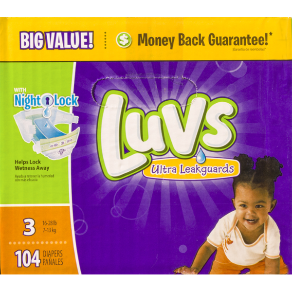 Luvs Diapers, Size 3 (16-28 lb) - Super 1 Foods
