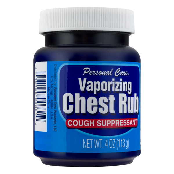 Personal Care Vaporizing Chest Rub Cough Suppressant