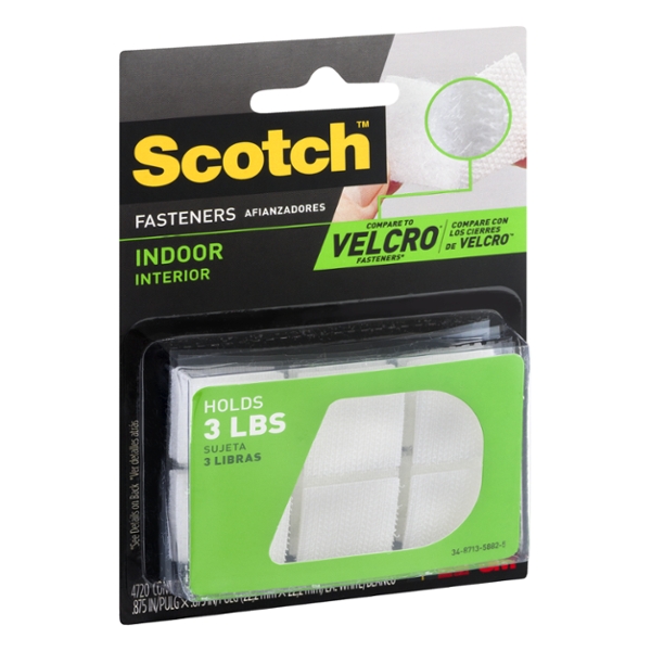 Scotch Fasteners Indoor White - 12 CT