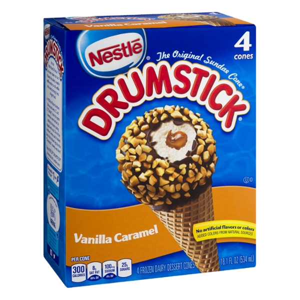 Nestle Drumstick Vanila Caramel - 4 CT