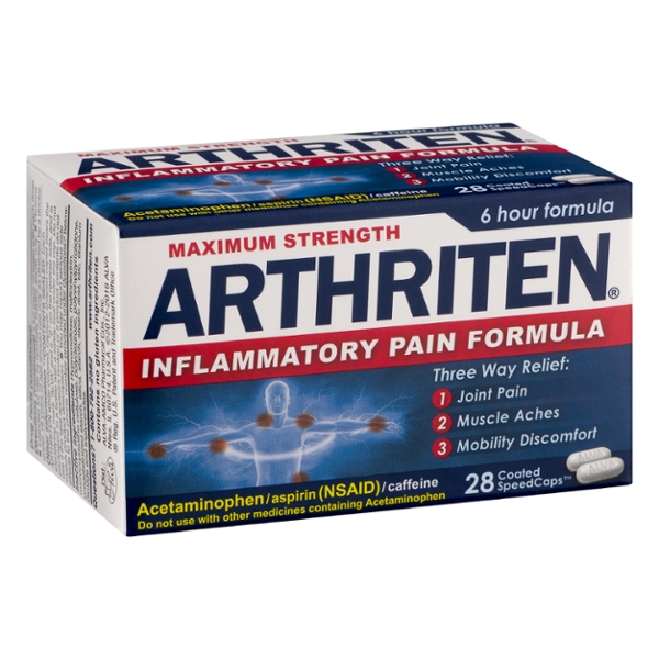 Arthriten Inflammatory Pain Formula Coated SpeedCaps - 28 CT