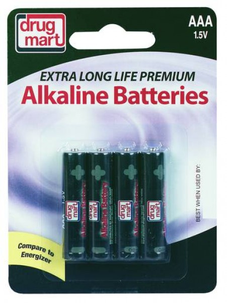 DDM Alkaline Batteries AAA 4 Pack