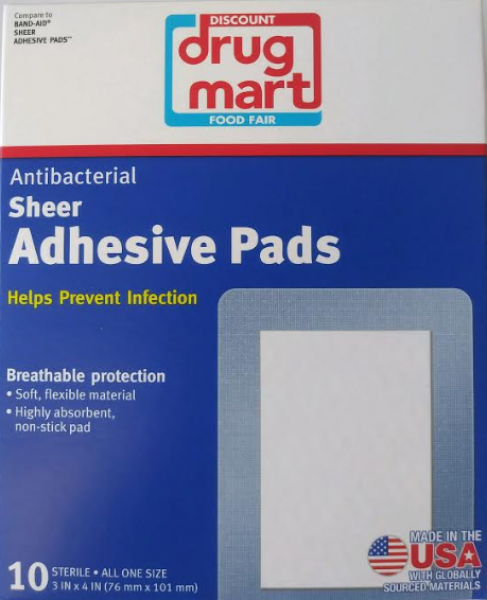 DDM Antibacterial Sheer Adhesive Pads 3