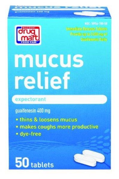 DDM Mucus Relief 50 Count Tablets
