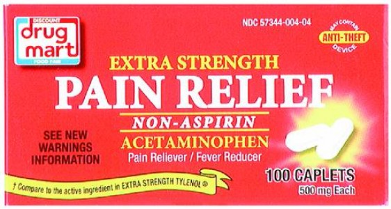 DDM Extra Strength Acetaminophen 100 Count Caplet