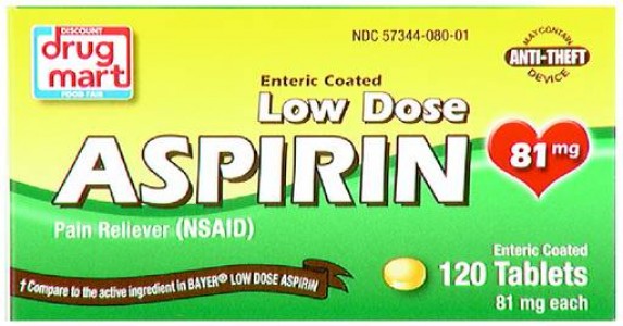 DDM Low Dose Aspirin 81mg 120ct
