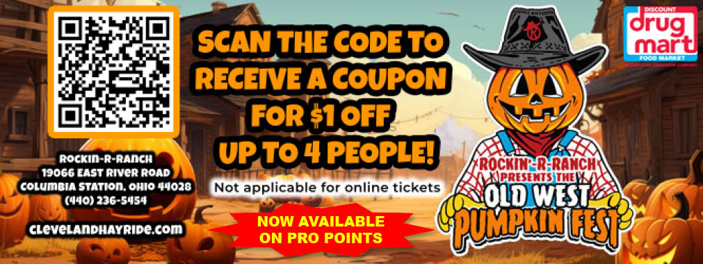 Rockin-R-Ranch Pumpkin Fest $1 off coupon. Tickets now available on Pro Points.