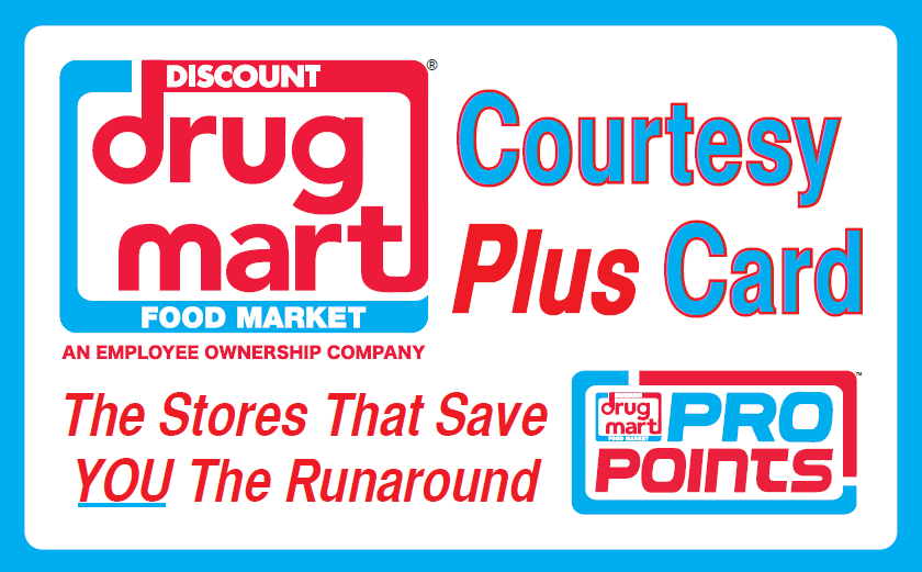 Discount Drug Mart Courtesy Plus Card 